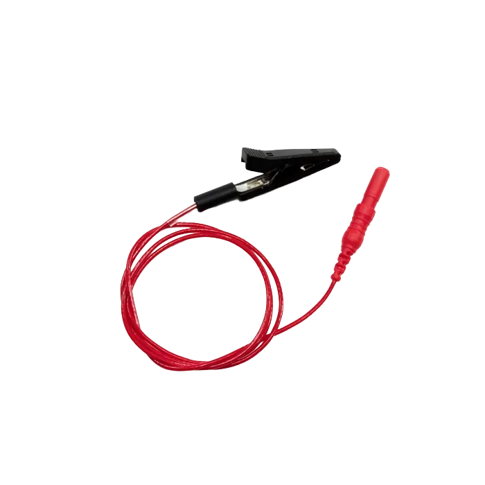 [ZB051.AR26] Sanibel Elektrodenkabel mit Krokodilklemmen, 50cm, rot